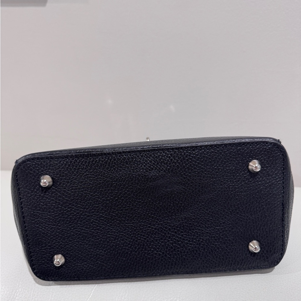 SOFIA CARDONI Black Leather Bag With Top Handles - Picture 10 of 16